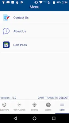 DART Transit android App screenshot 1